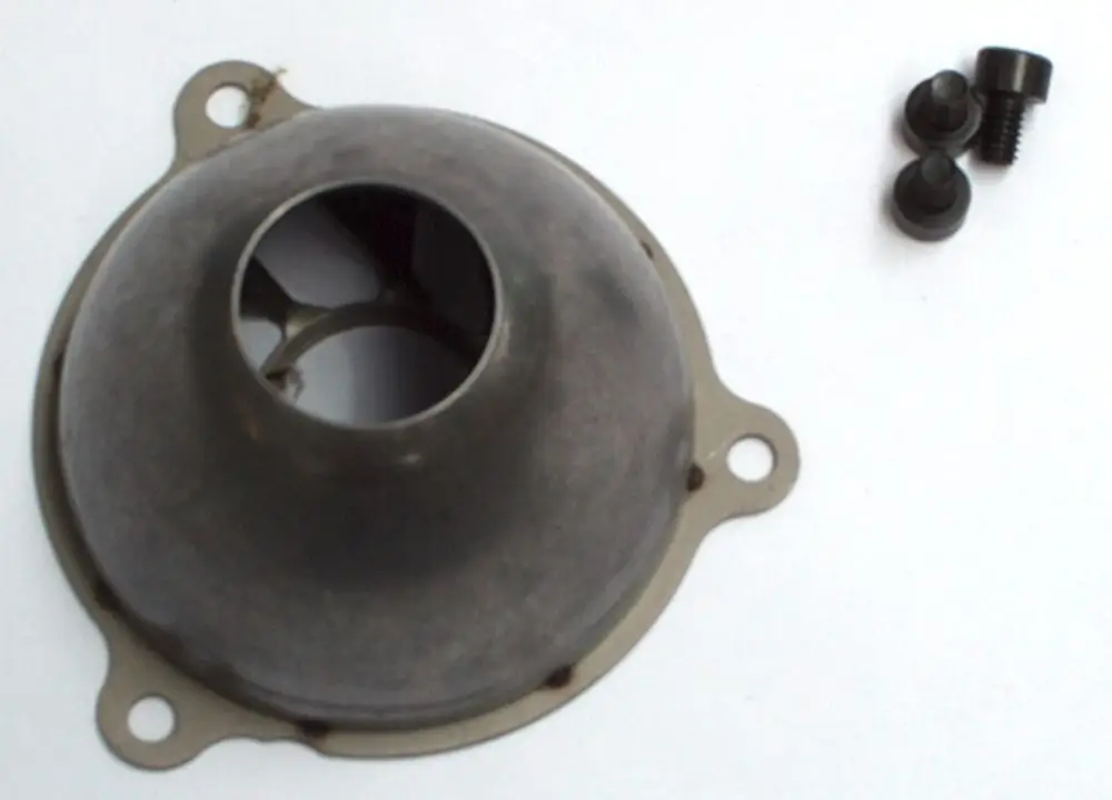 Luftdüse von Daikin, metallisch, mit konischem Gehäuse und zentralem Öffnungsbereich, zwei Schrauben daneben.